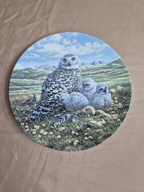 Vintage Knowles Collector Plate "Arctic Spring: Snowy Owls" by Jim Beaudoin